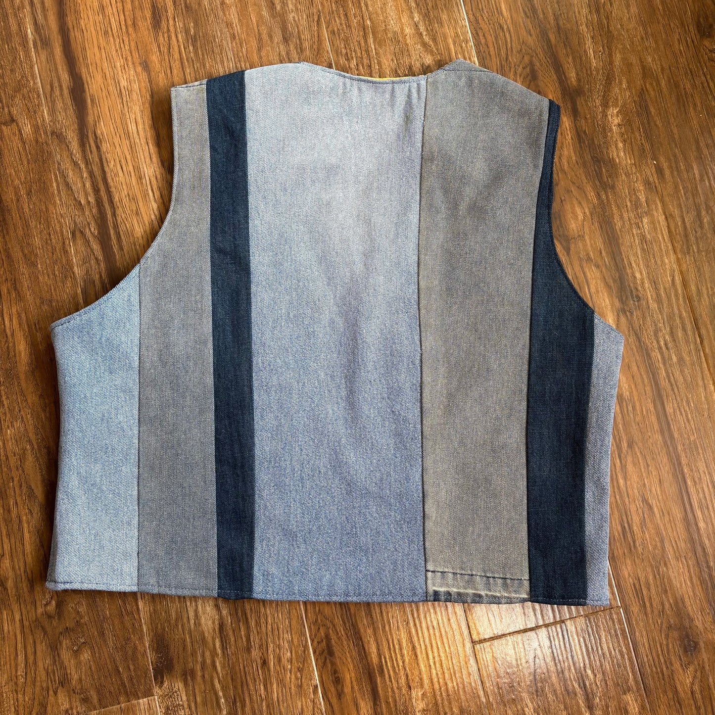 Reworked denim vest