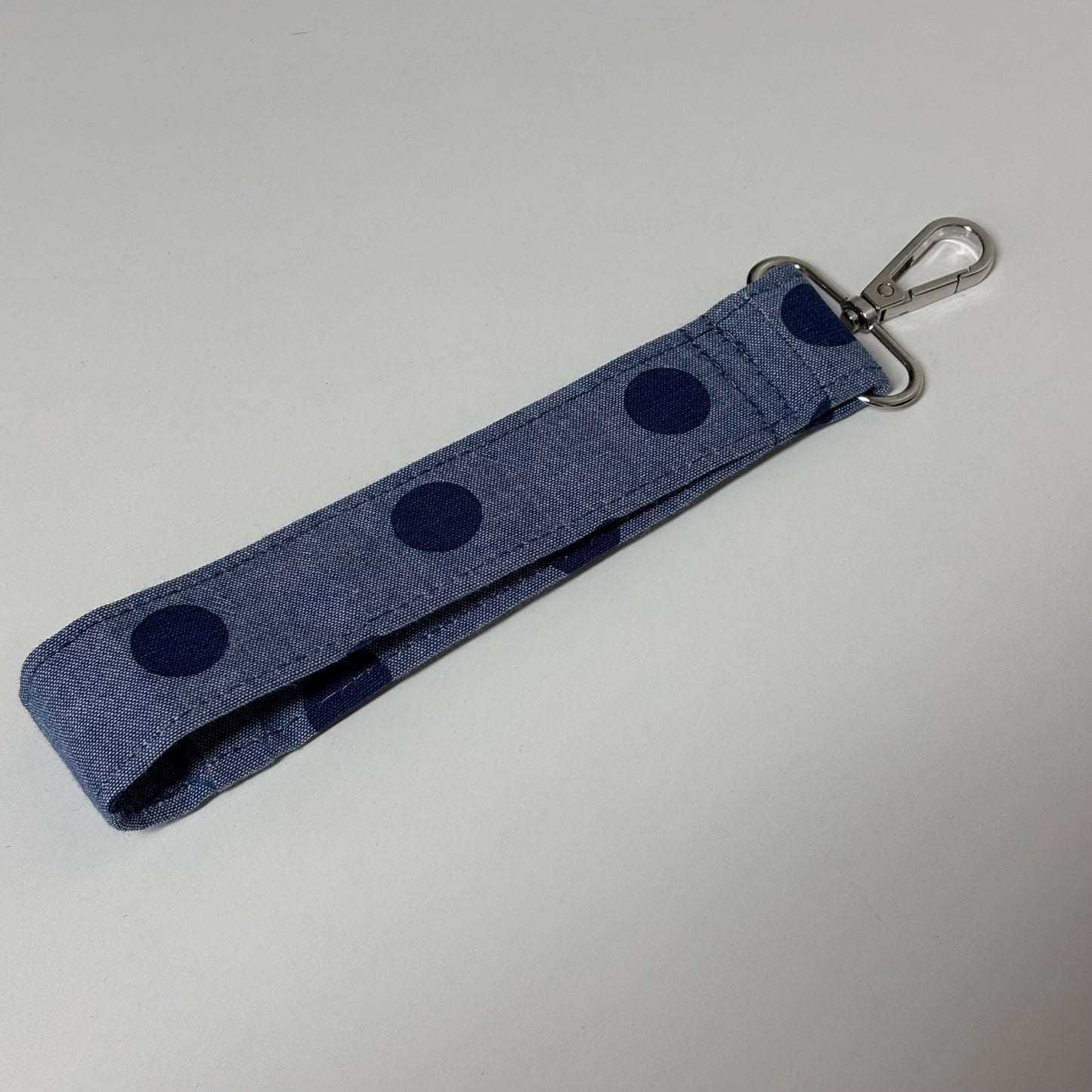 Blue Polka Dot Wristlet