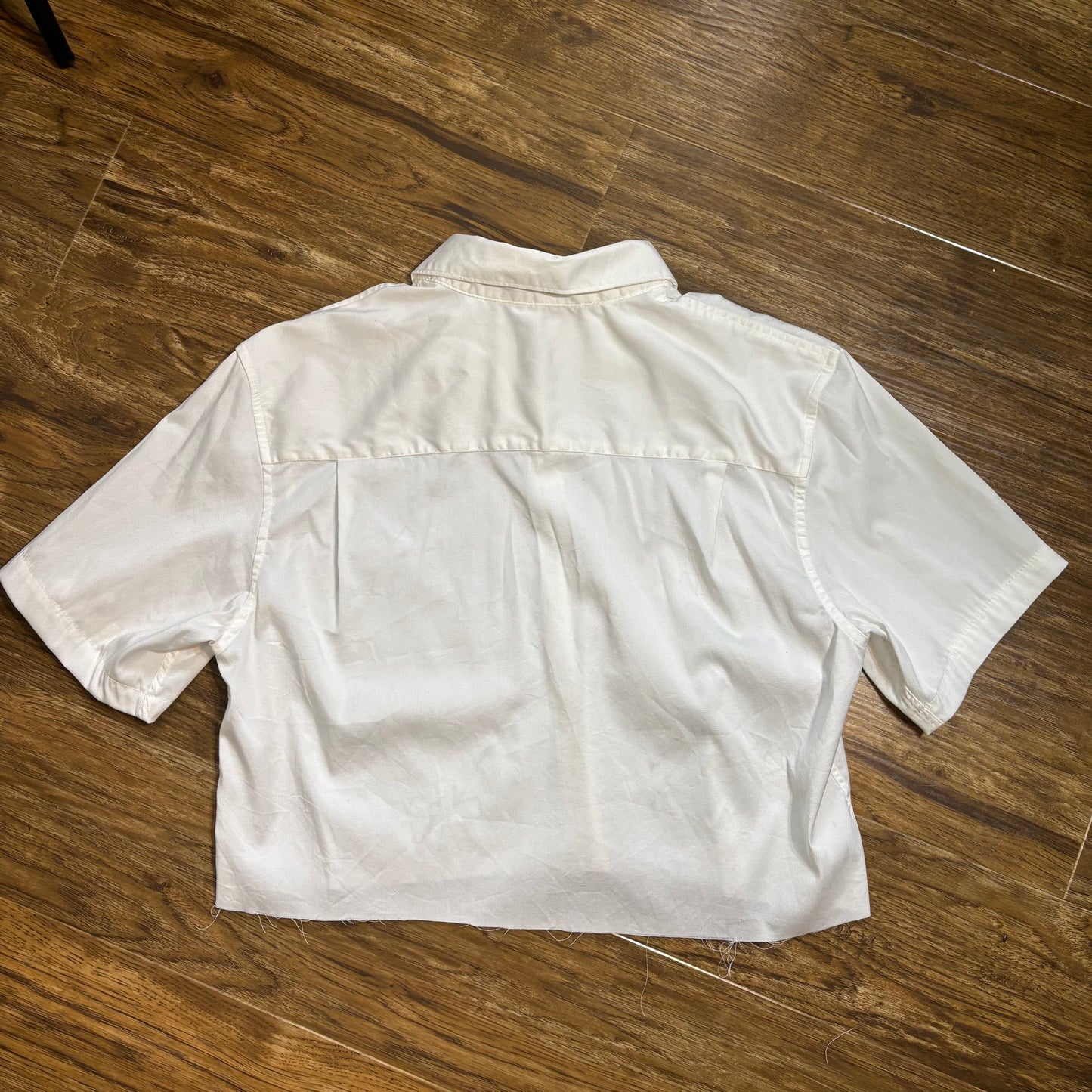 Flower button up cropped