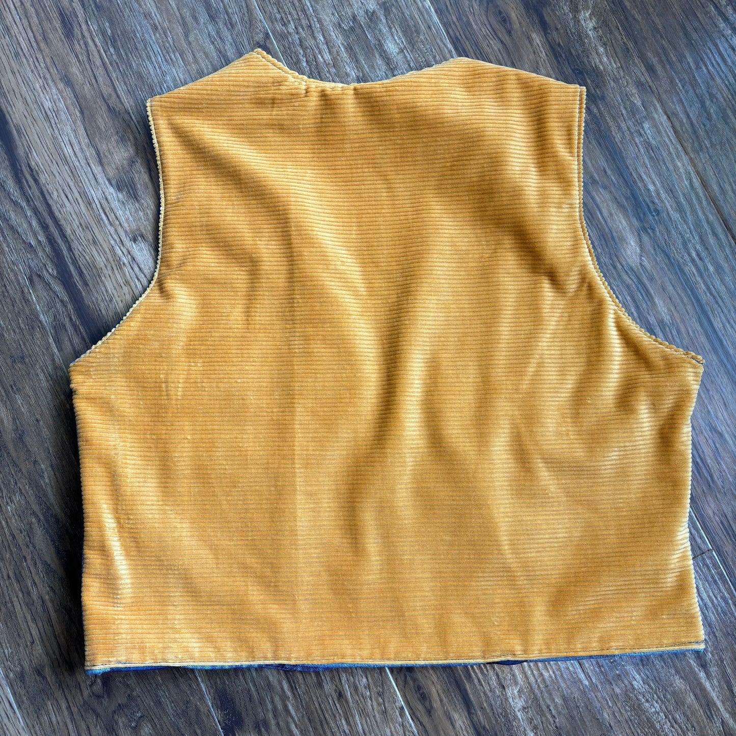 Reworked denim vest