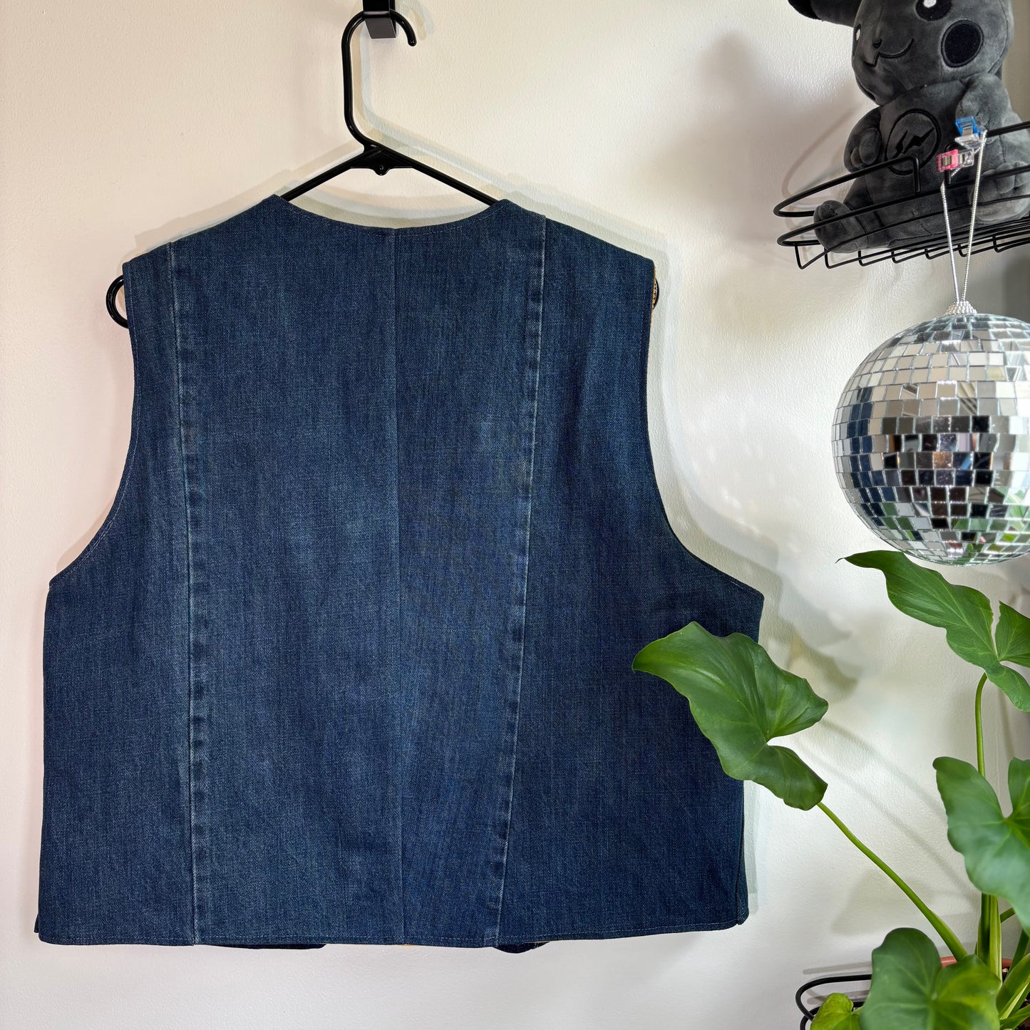 Reworked denim vest