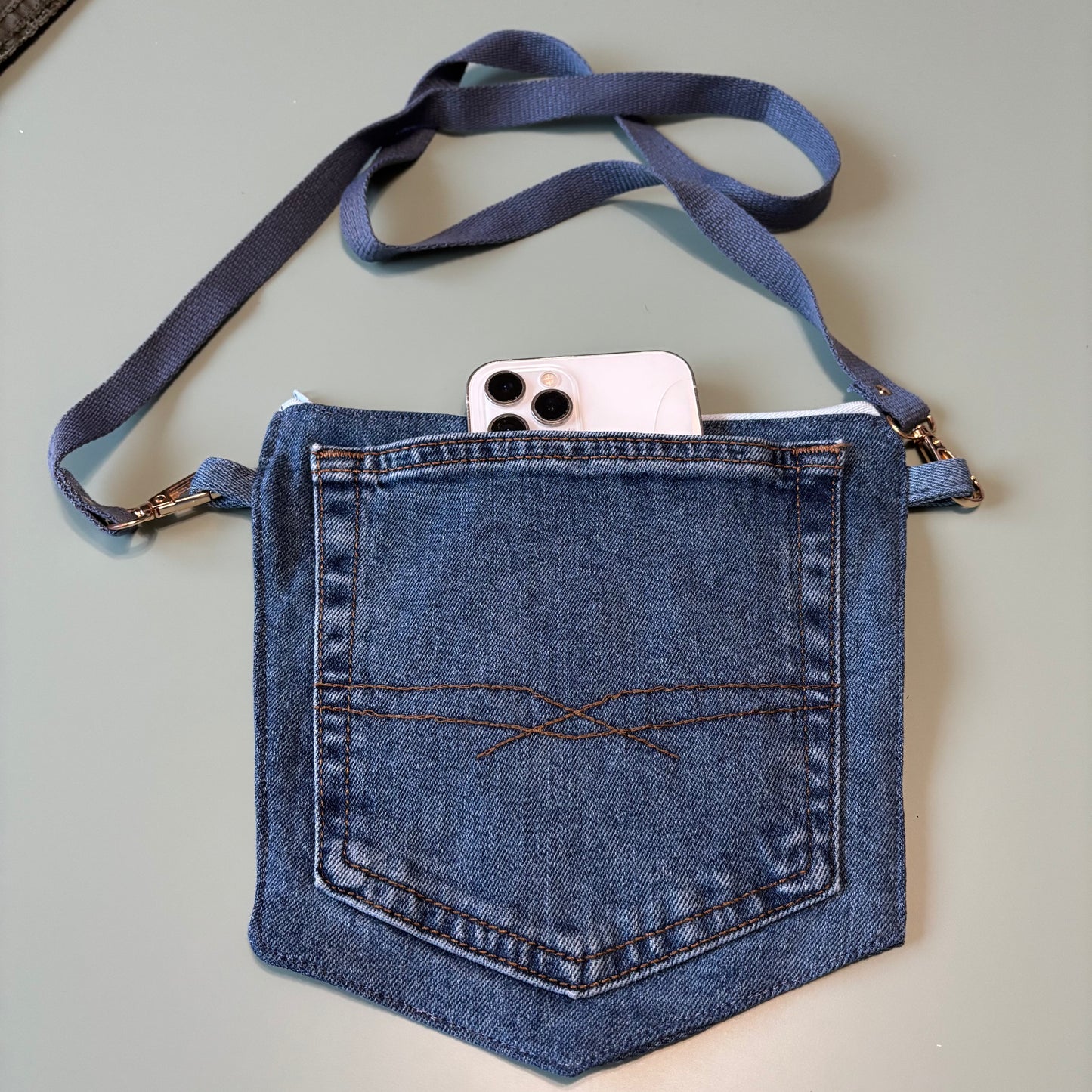 Denim Pocket Crossbody