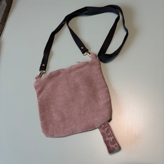 Denim Pocket Crossbody (Brown)