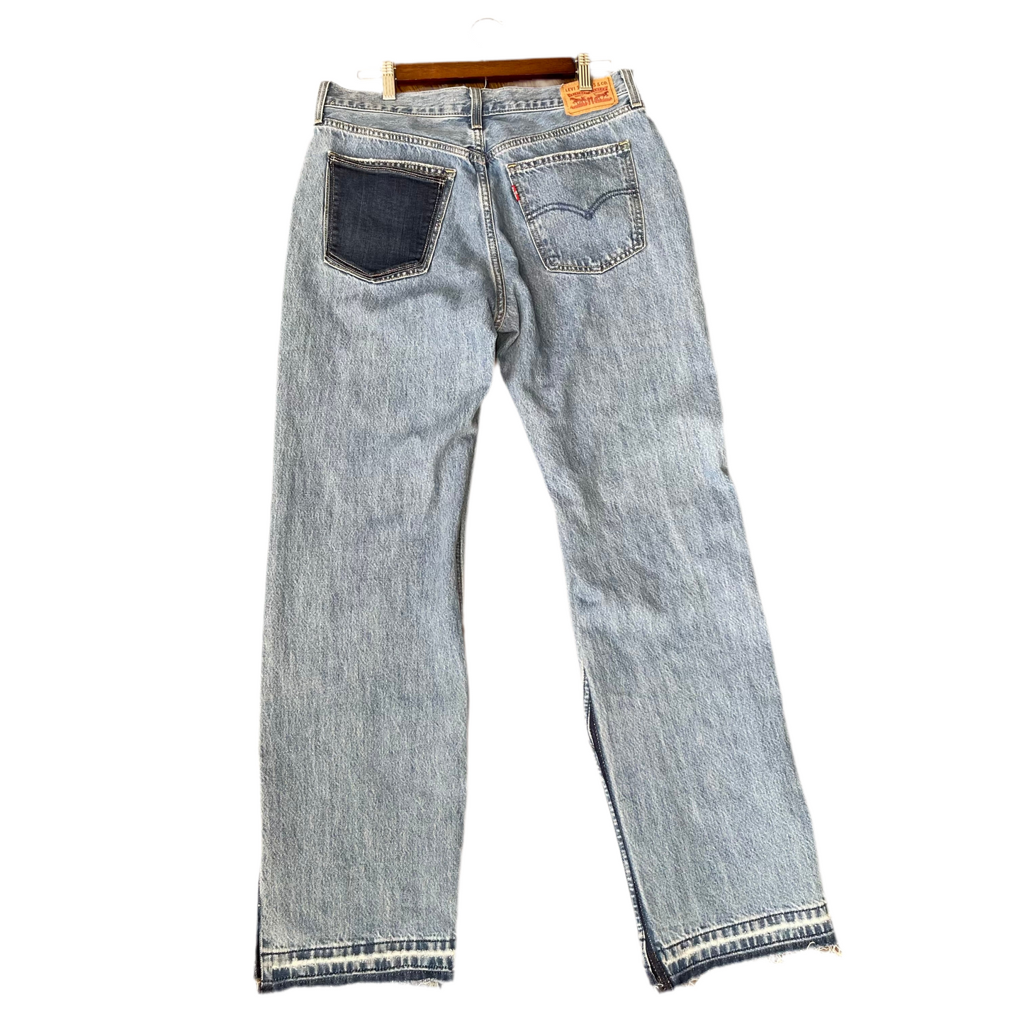 Patchwork Two-tone denim pants