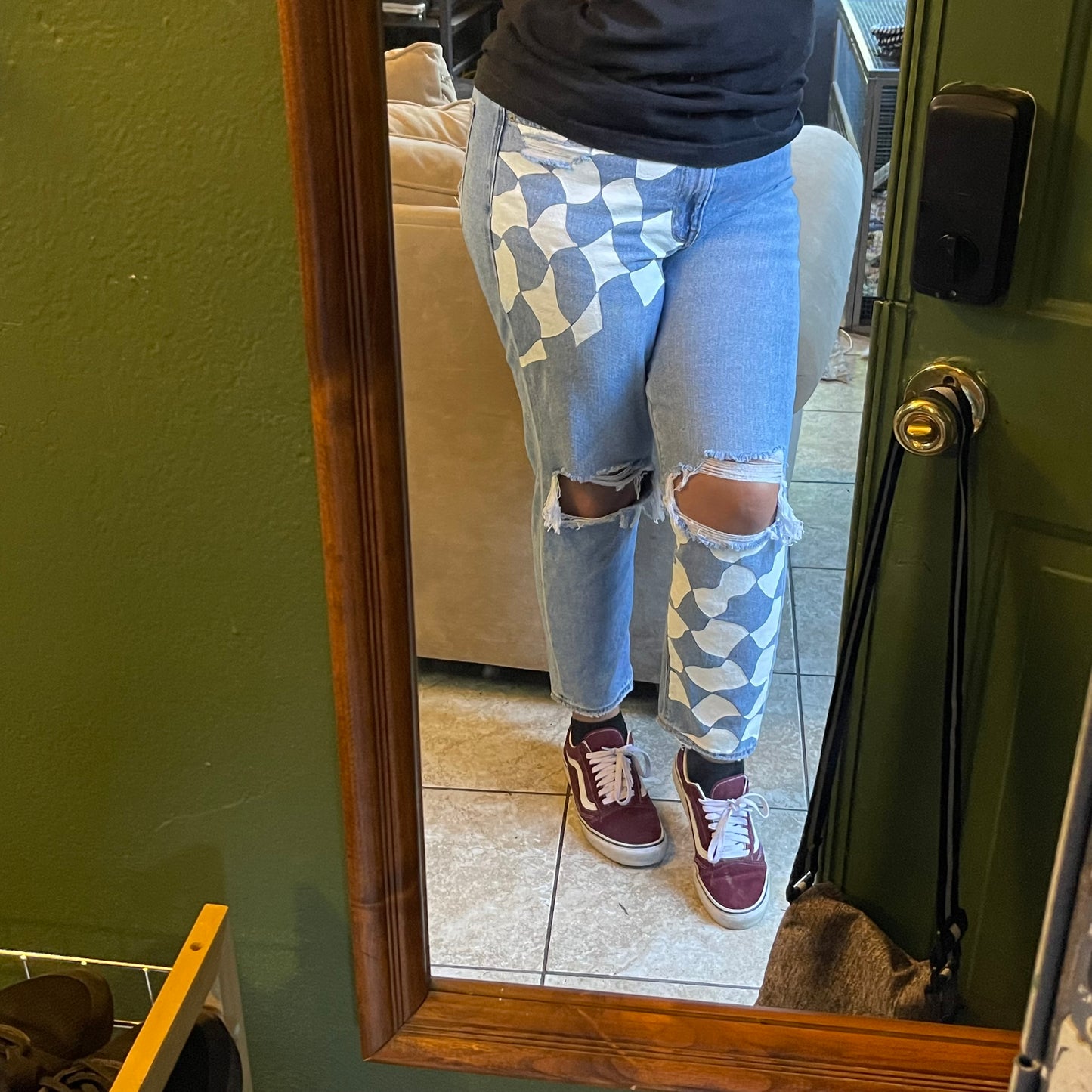 hand painted denim