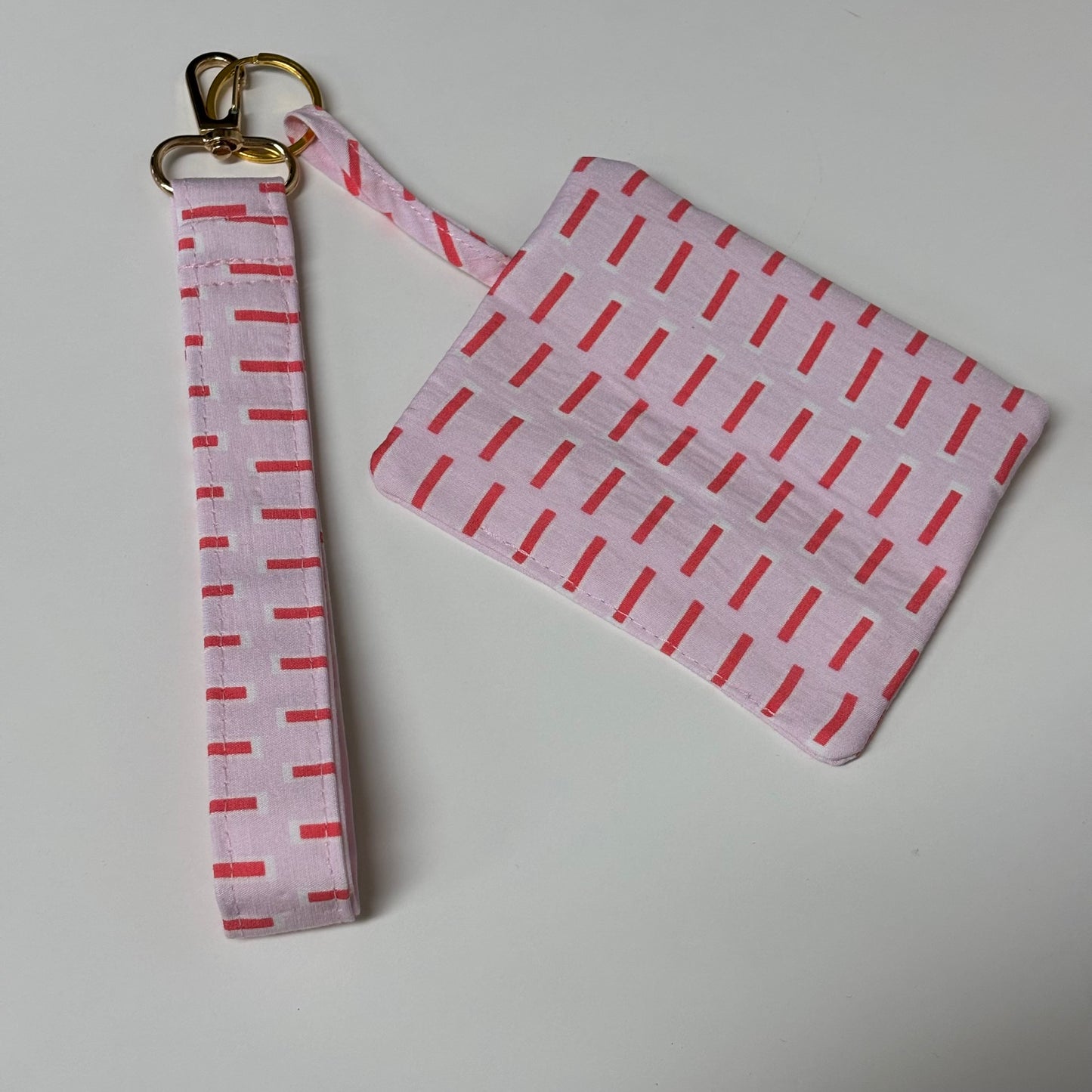 💕 Pink & Gold Zip Wallet & Wristlet Set 💕