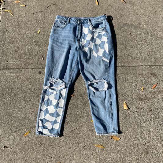 hand painted denim