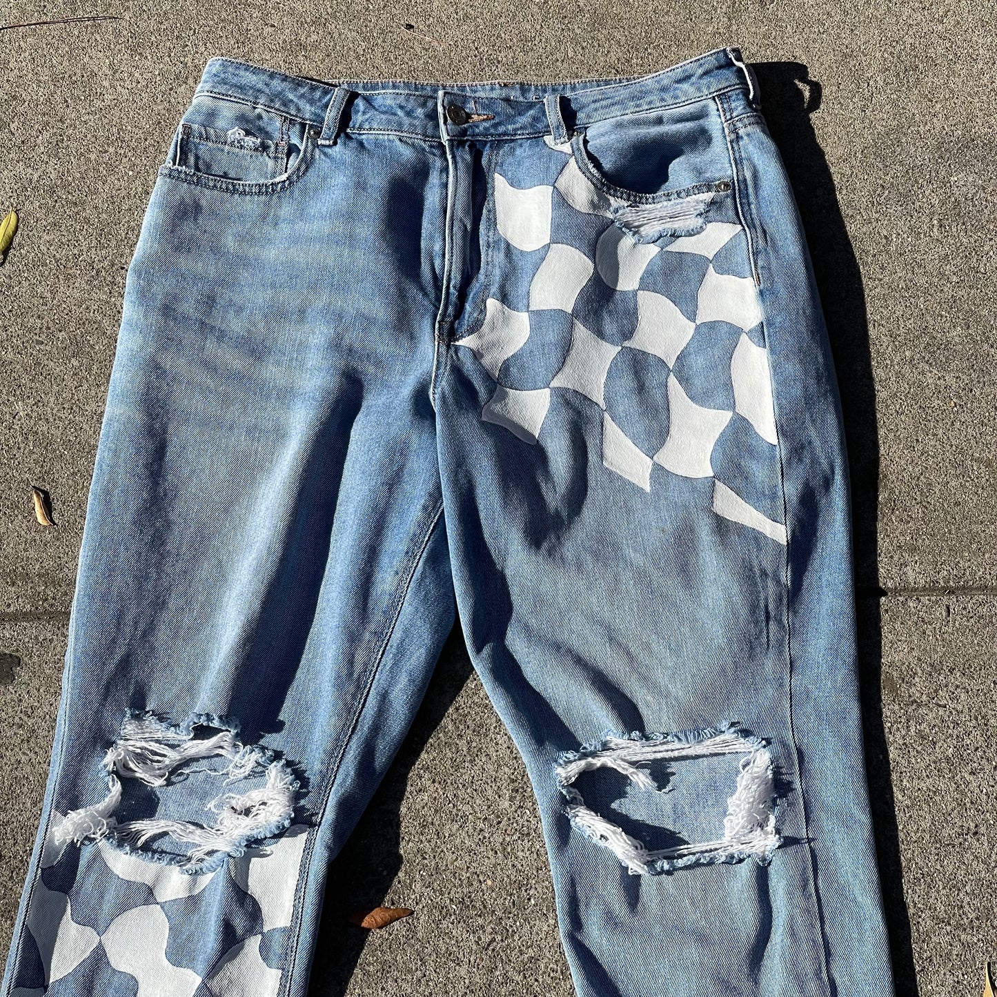 hand painted denim