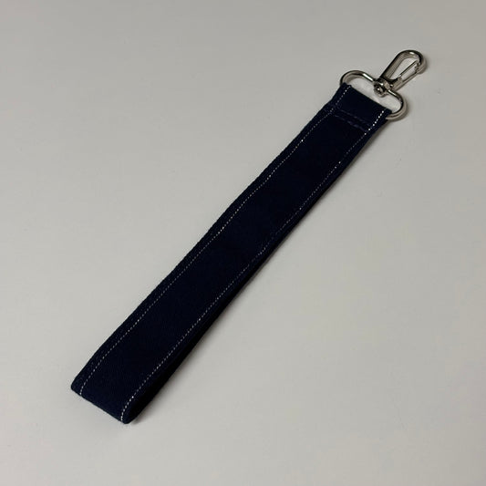 Navy Canvas Wristlet