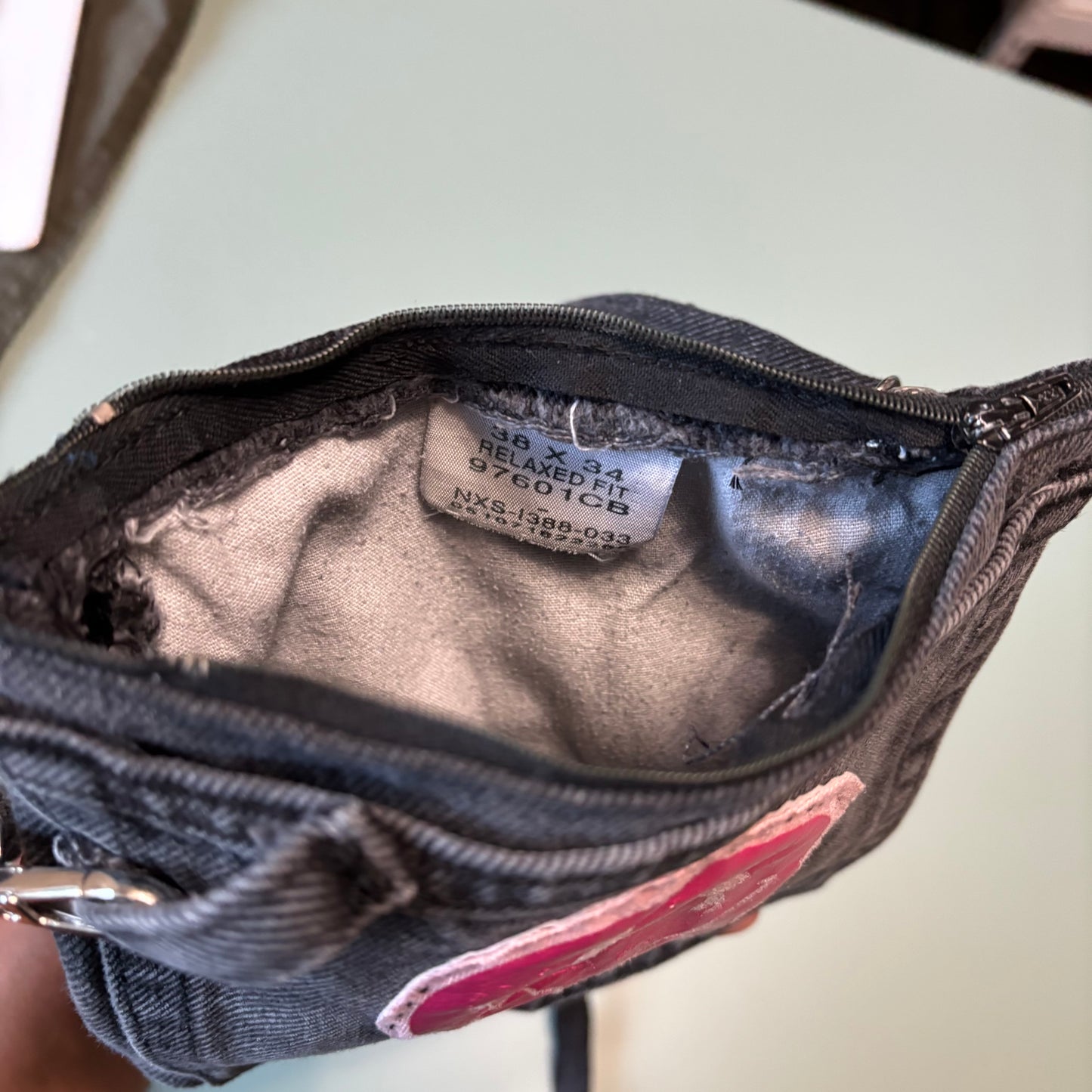 Denim Pocket Crossbody (Black)